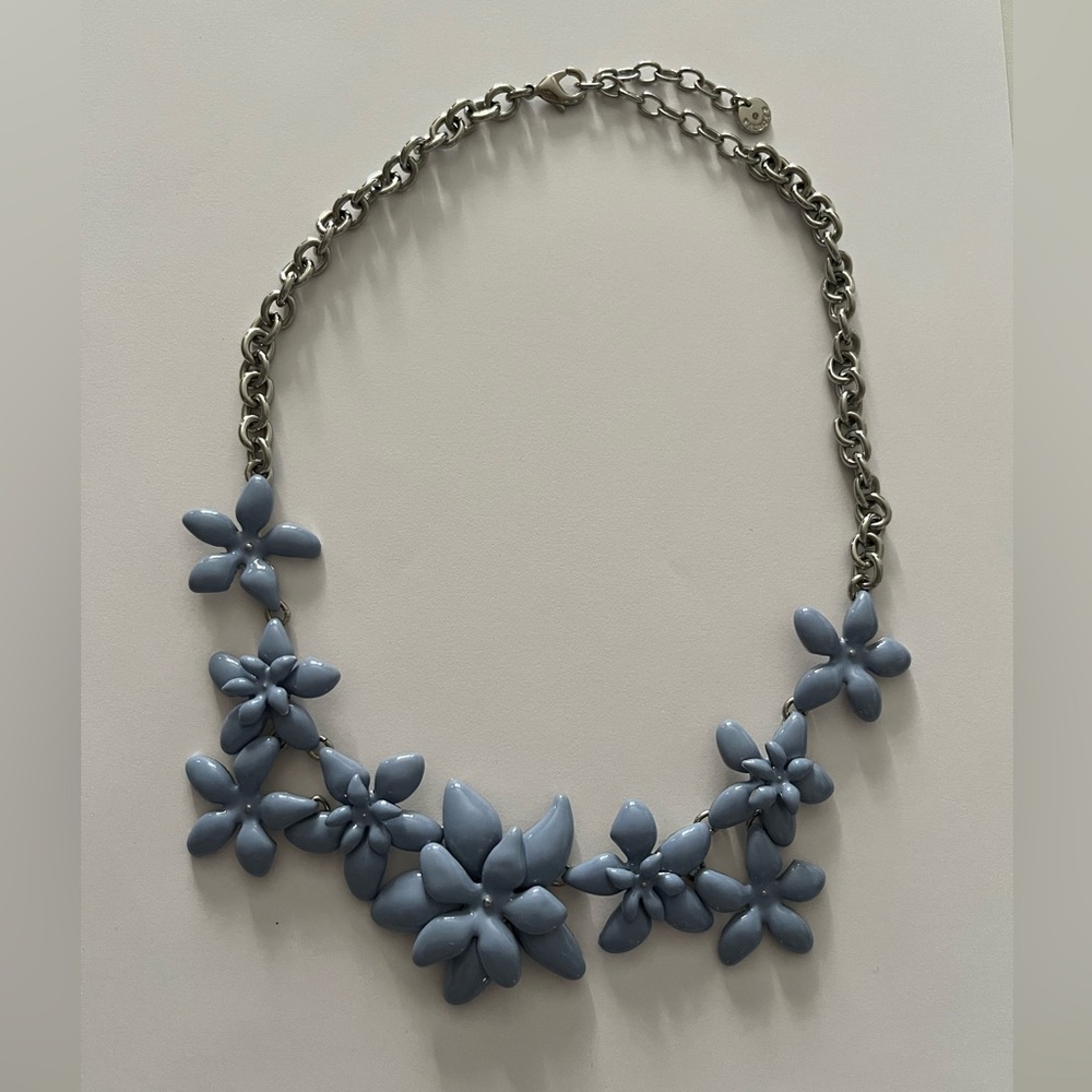 Talbots Periwinkle Flower Necklace